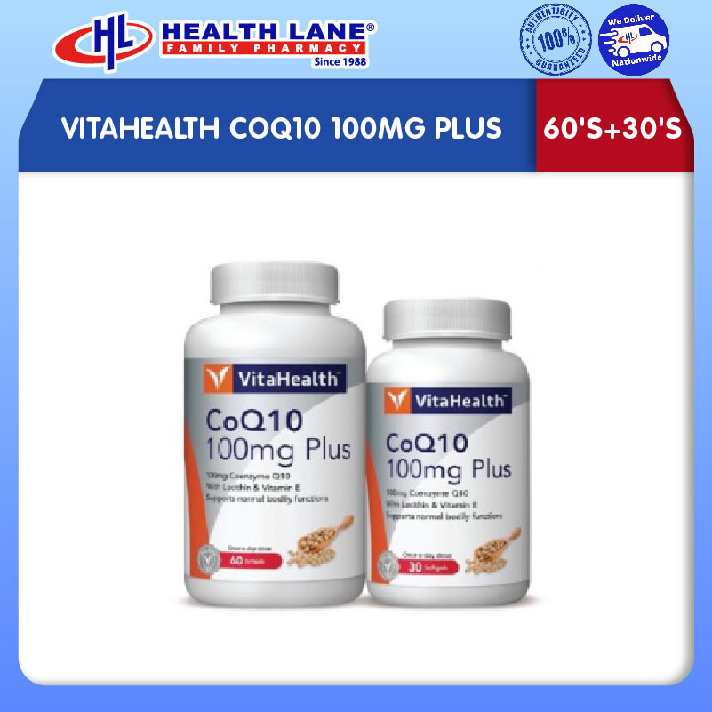 VITAHEALTH COQ10 100MG PLUS (60'S+30'S)